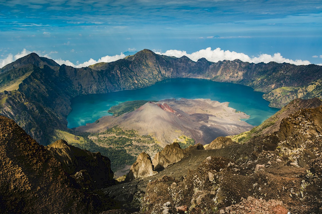 Mount Rinjani on Lombok, Indonesia