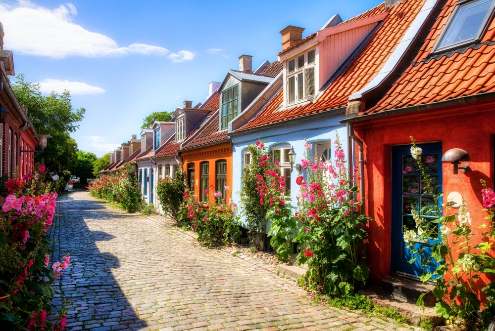 A quaint street in Aarhus
