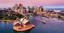 Sydney Opera House at sunset in Australia